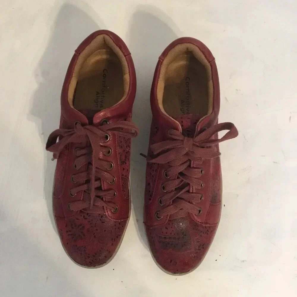 NWOT Comfortiva Caledonia Memory foam Russet Red leather Women's Shoes Sz 9 M